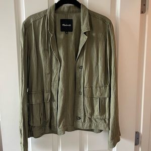NWOT Madewell Linen Military Style Jacket